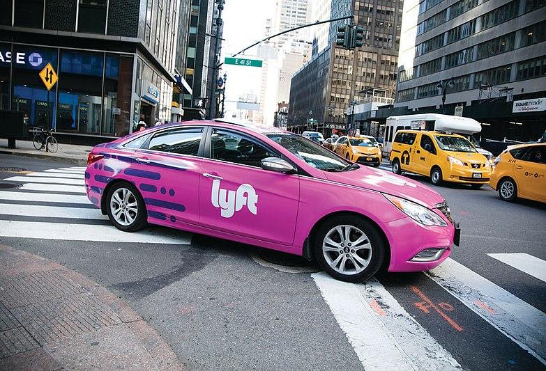 Lyft car in Los Angeles