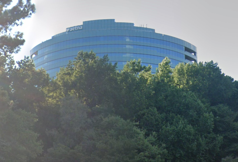 The 12-story 2000 RiverEdge Place office tower outside Atlanta.