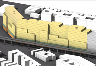 The proposed massing of one piece of Bawabeh Holdings' planned East Flatbush development.
