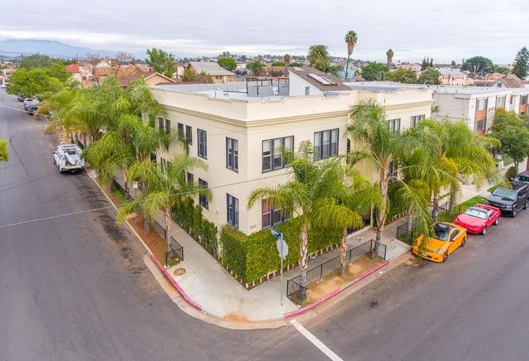 A 10-unit apartment building at 312 and 314 North Mathews St. in the Boyle Heights neighborhood of Los Angeles