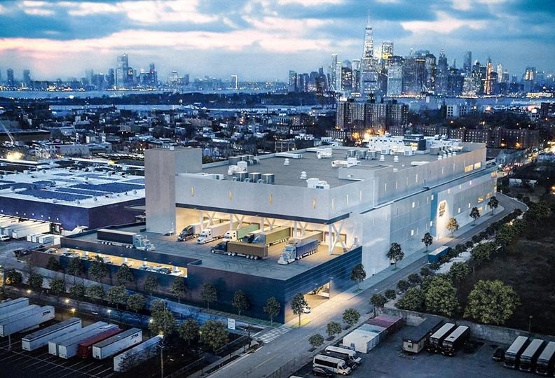 A rendering of 640 Columbia St.'s multi-story logistics facility in Red Hook, which sold this week for $330M.