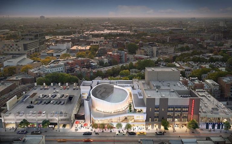 The new Steppenwolf Theater Building at 1646 North Halsted St. 