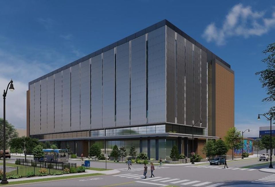 A rendering of Metro Edge's five-story data center project planned in Chicago.