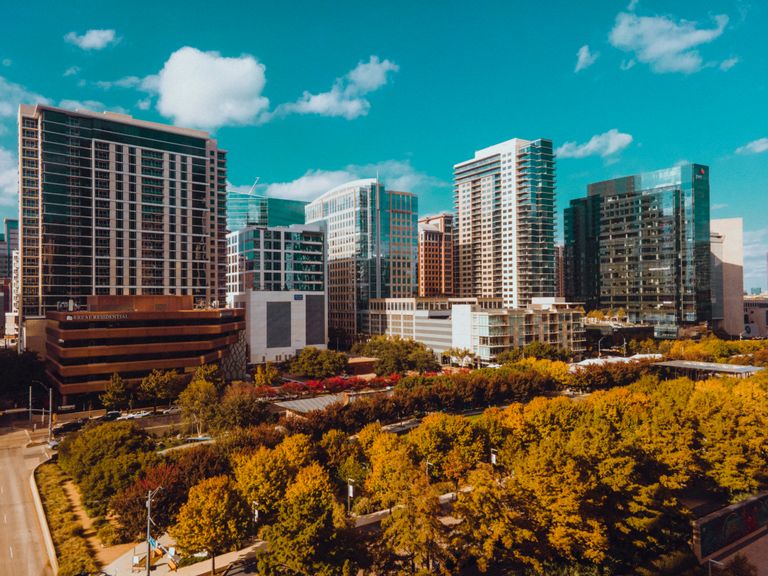 Uptown Dallas office buildings.