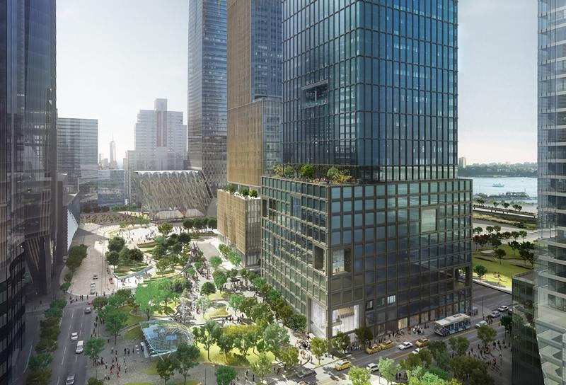 Rendering of 55 Hudson Yards, a supertall office building on Manhattan's Far West Side