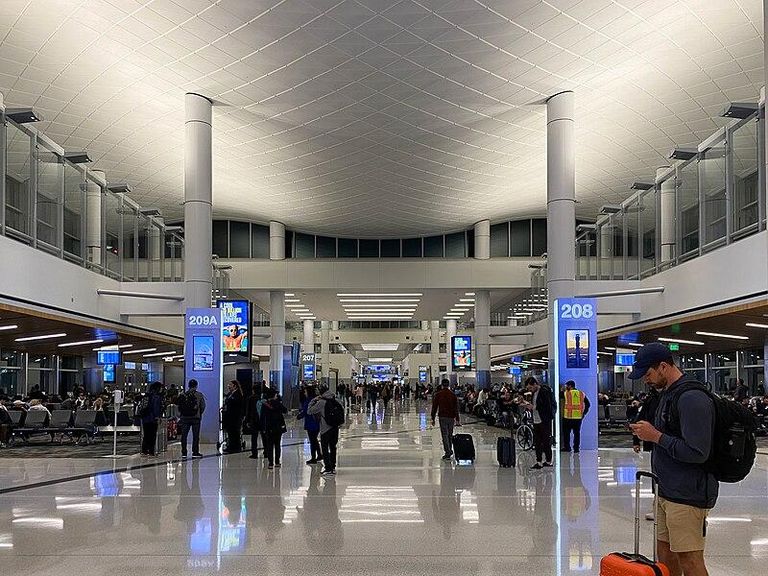 Interior at LAX Midfield Satellite Concourse