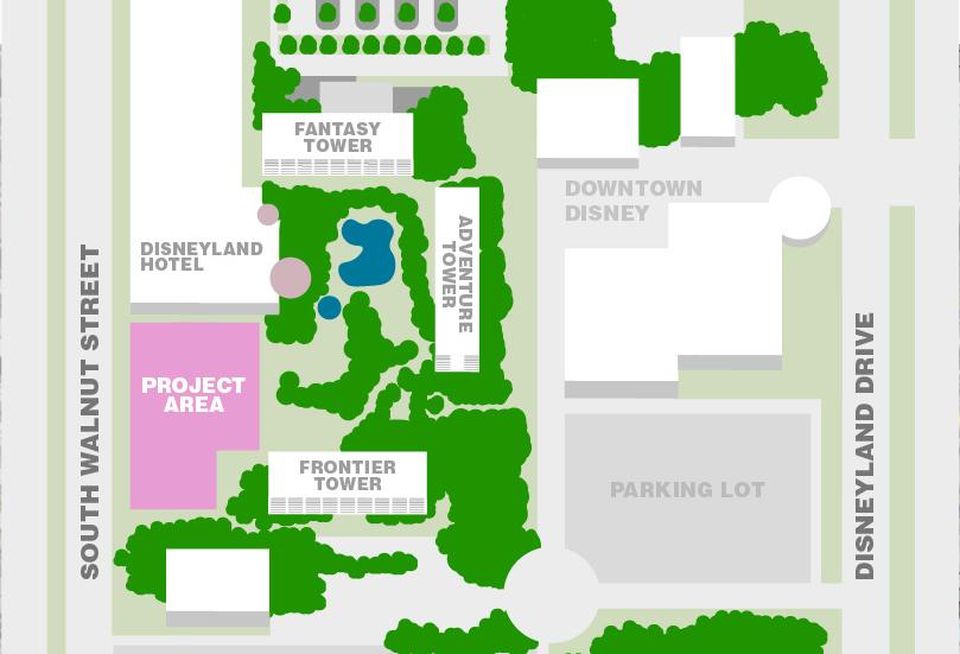 Disneyland Hotel new tower location for Disney Vacation Club members