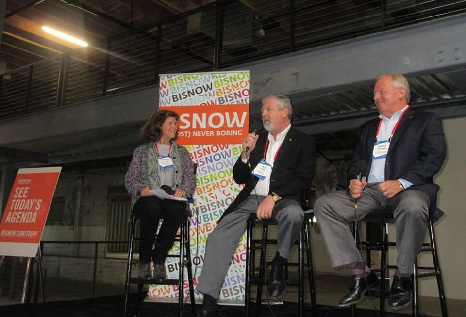 Pamela Burton and Company vice president/project director Stephanie Psomas, Continental Development senior vice president Alex Rose and Hathaway Dinwiddie Construction Company senior vice president Arthur Kozinski. 