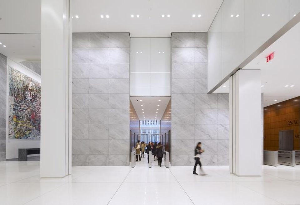 1221 Avenue of the Americas renovated lobby`