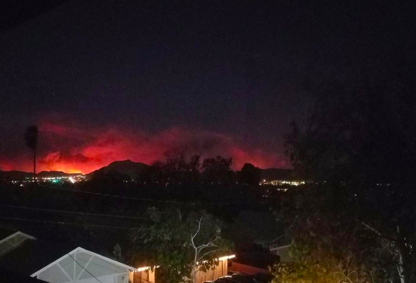 The Thomas Fire as seen from Newbury Park