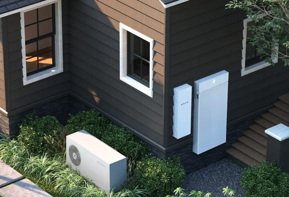 A rendering of Span's data center nodes on residential properties. 