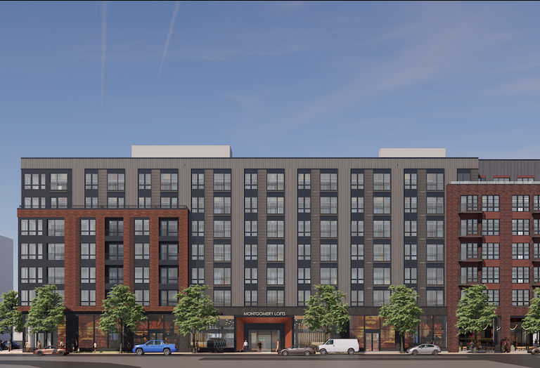 A rendering of Carr Properties' office-to-residential conversion project at 425 Montgomery St. in Alexandria. 