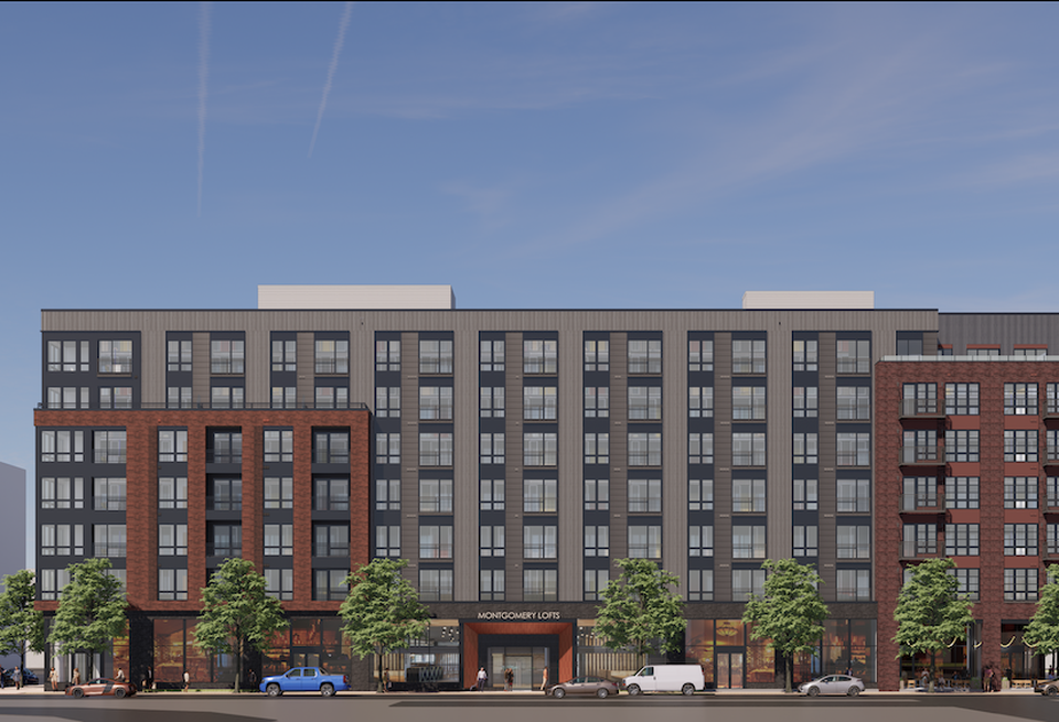A rendering of Carr Properties' office-to-residential conversion project at 425 Montgomery St. in Alexandria.