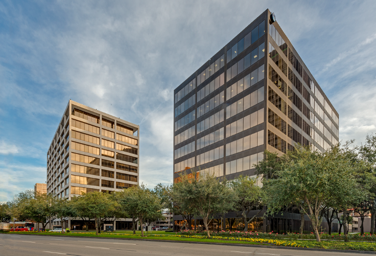 The Class-A Galleria Park I and II buildings in the Galleria submarket in Houston.