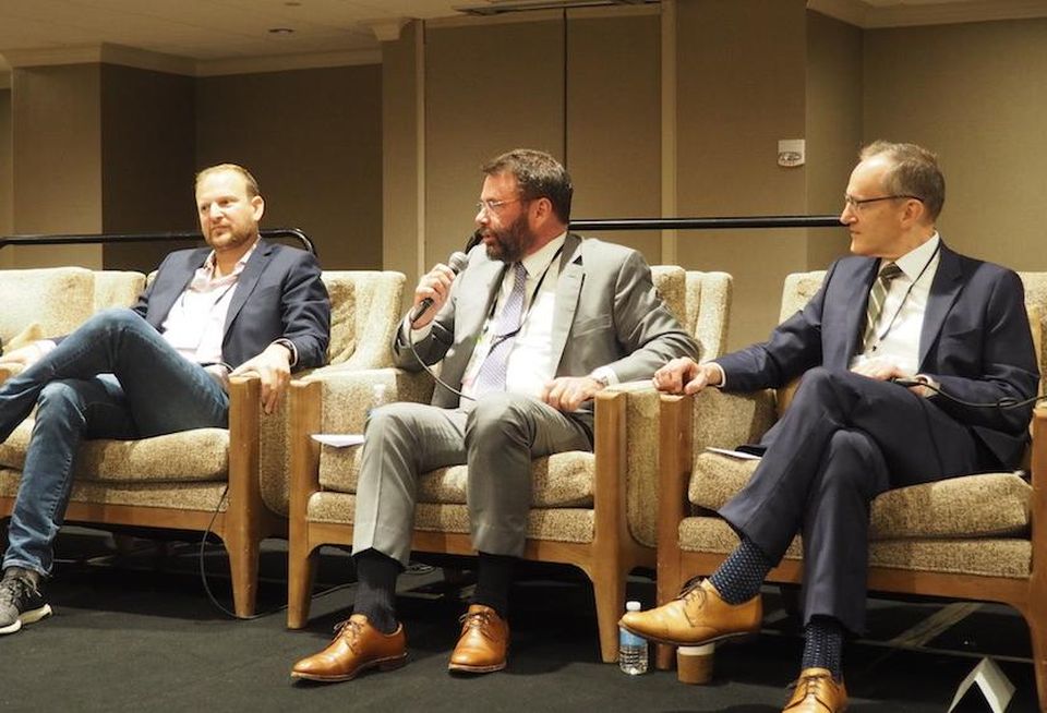 Douglas Development's Norman Jemal, National Apartment Association's Bob Pinnegar and Brookfield's Greg Meyer