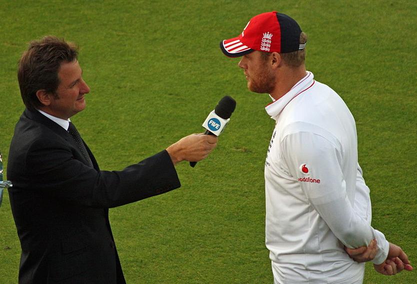 Freddie Flintoff, right, former England cricketer turned property developer 2009 image