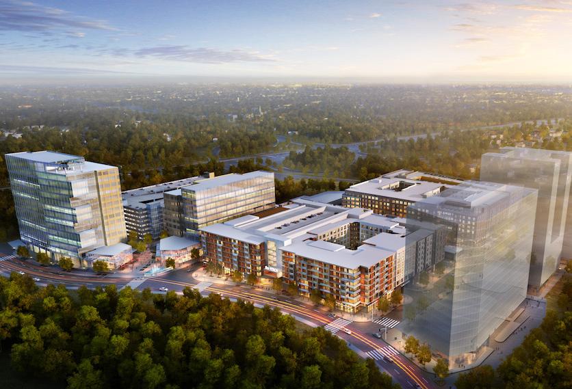 Rendering of Howard Hughes' Downtown Columbia development