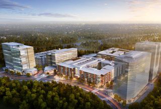 Rendering of Howard Hughes' Downtown Columbia development