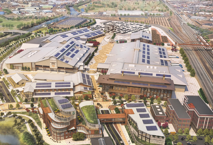 Rendering of the redeveloped National Western Center facility