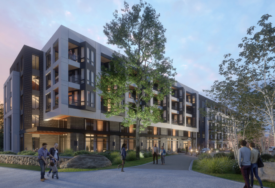 A rendering of the 315-unit apartment building a part of ZOM Living's Residences on Granite Project.