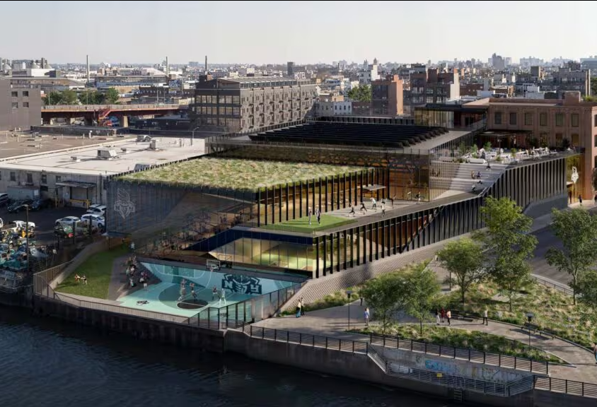 Rendering of the New York Liberty's planned $80M practice facility in Greenpoint, Brooklyn.