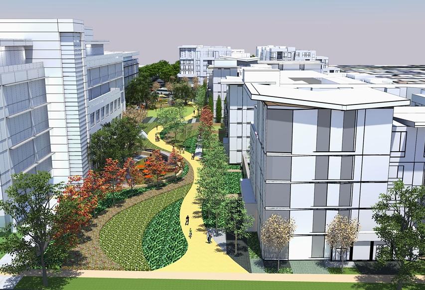 Proposed housing and office development in Mountain View's North Bayshore business district
Credit: The Sobrato Organization