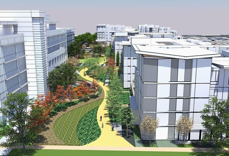 Proposed housing and office development in Mountain View's North Bayshore business districtCredit: The Sobrato Organization