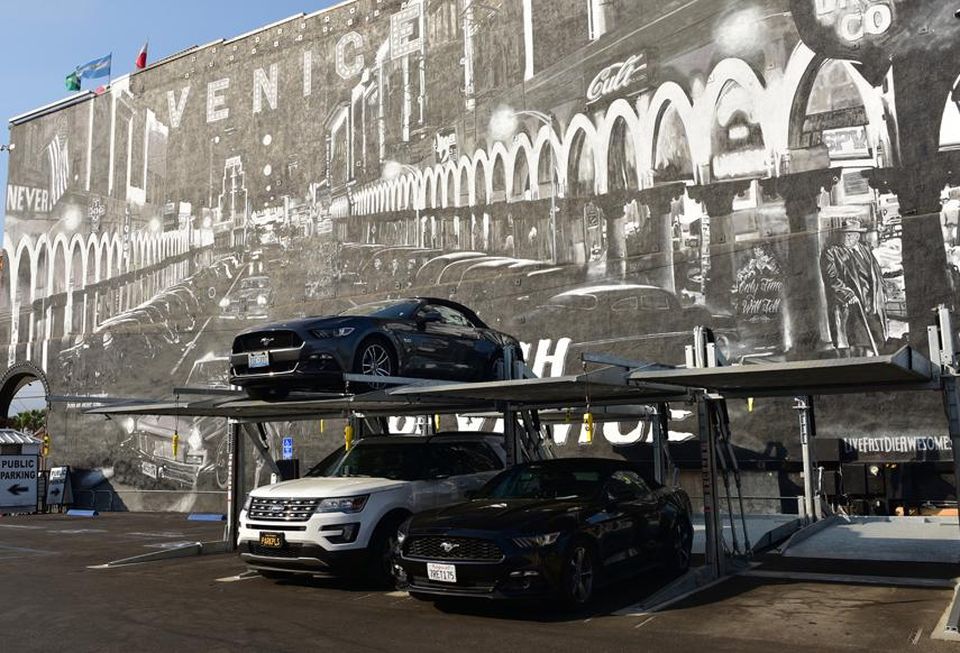 Parkplus installed stacker system in Venice, CA.