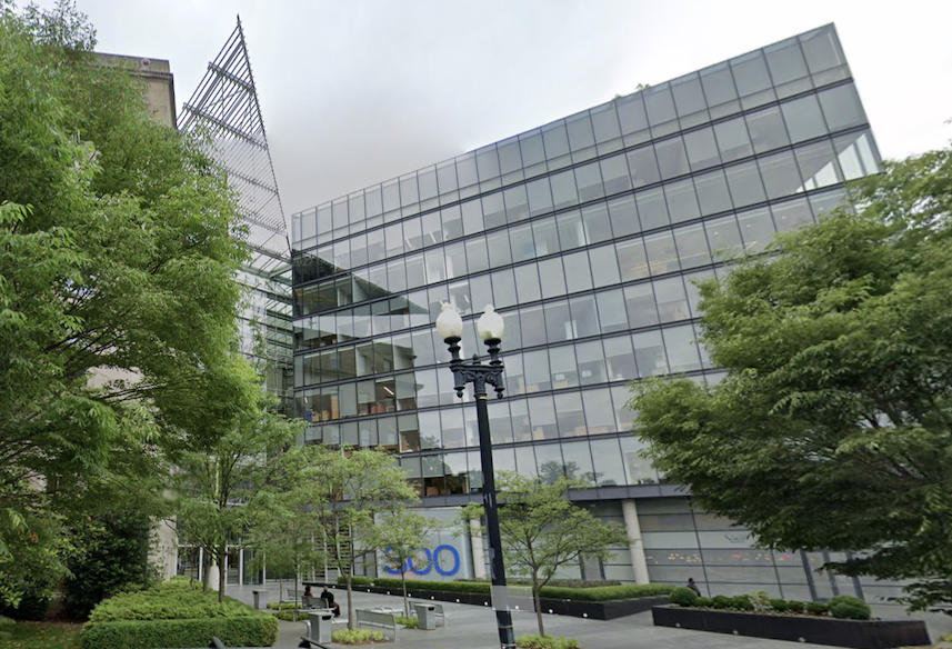 Jamestown's America's Square office property at 300 New Jersey Ave. NW and 51 Louisiana Ave. NW.