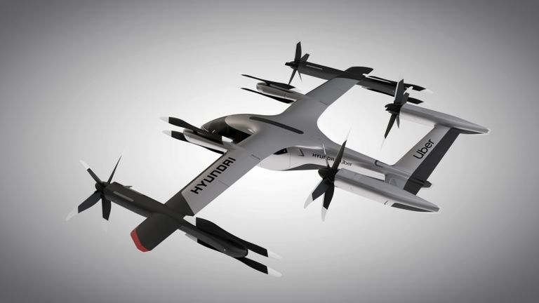 Uber and Hyundai Motor's Full-Scale Air Taxi Model