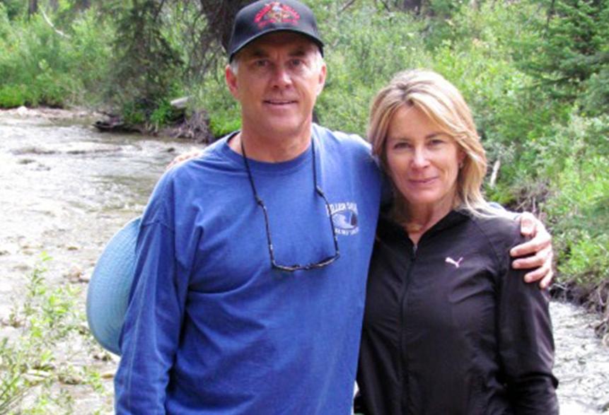 Mitchell Stokes with his wife, Leslie Stokes.