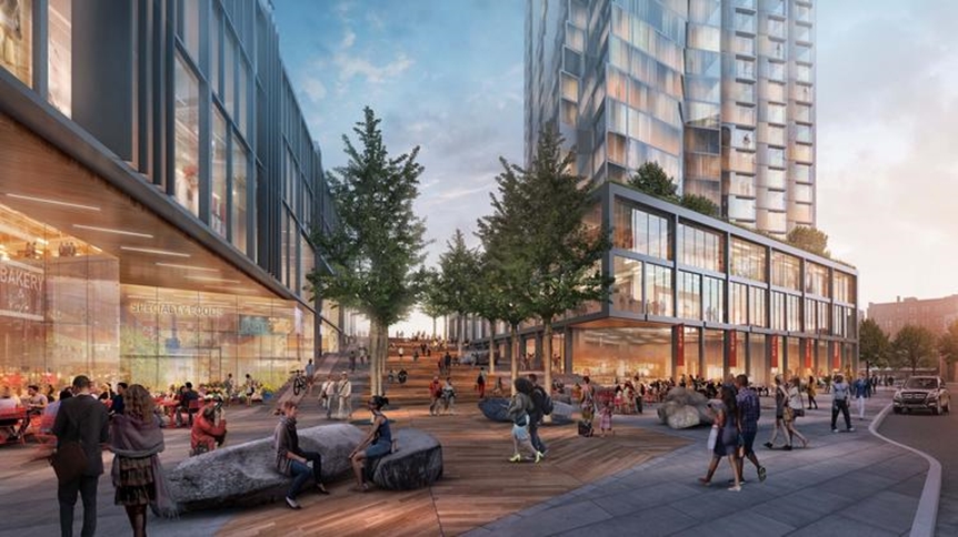 WS Unveils Plan For Seaport Square Pedestrian Promenade