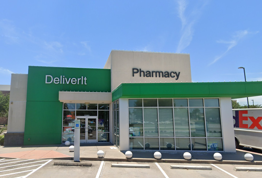 Exterior of the DeliverIt Pharmacy location in Sugar Land.