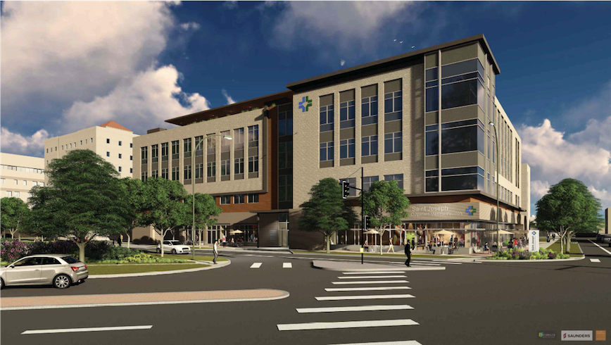 The 100K SF St. Joseph Medical Office Pavilion will be located at the intersection of Park Avenue, Ogden Street and 18th Avenue in Denver's Uptown neighborhood.