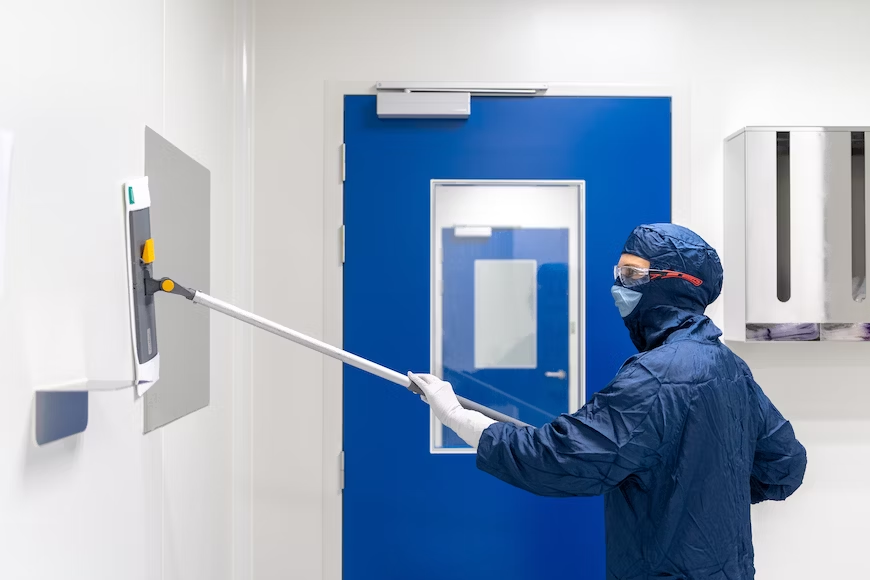 Sanitizing a laboratory
