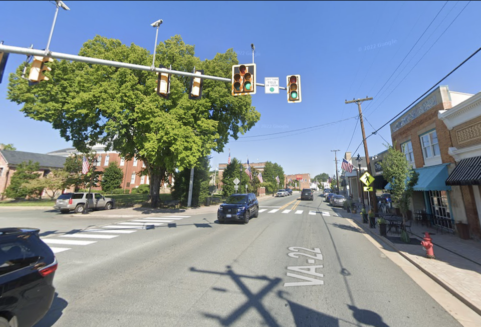 Main Street in Louisa, Virginia, the county seat of Louisa County.