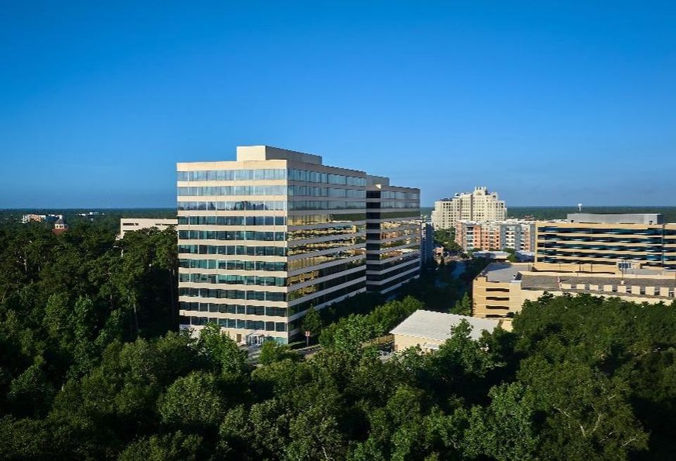 Exterior of 1725 Hughes Landing in Houston.