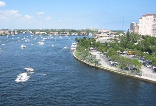 Boca Raton Harbor, where the Intracoastal Waterway meets the inlet.