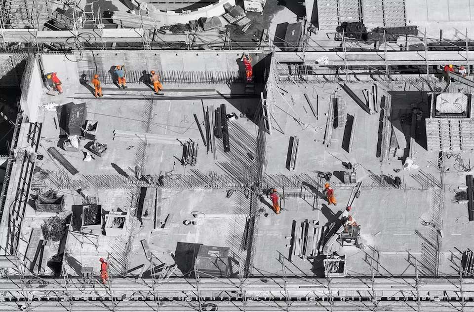 Men working a construction job