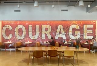 The open area inside of the wework Wynwood office space located at 360 Northwest 27th Street in Miami, FL.
