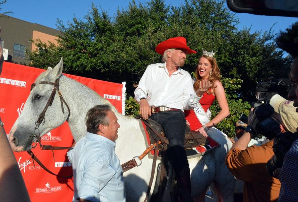 Last night, Sir Richard Branson rode a white horse around the Design District and Dirk Nowitzki was dressed in a suit and taking photos with fans.
