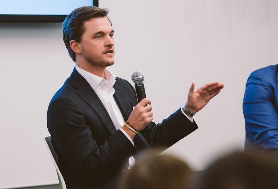 WiredScore Head of Atlanta JD Jeske speaks at WiredScore's Atlanta launch, March 7, 2018.
