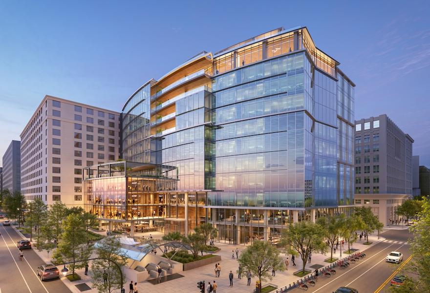 BXP's planned office project at 725 12th St. NW. 