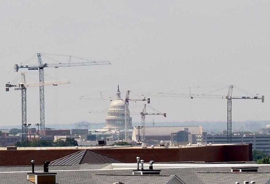 D.C. construction cranes Capitol