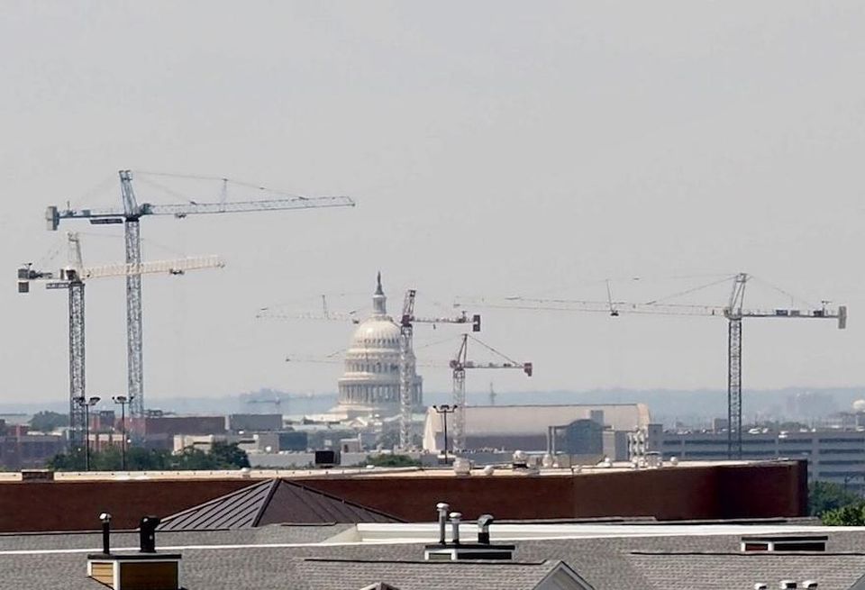 D.C. construction cranes Capitol