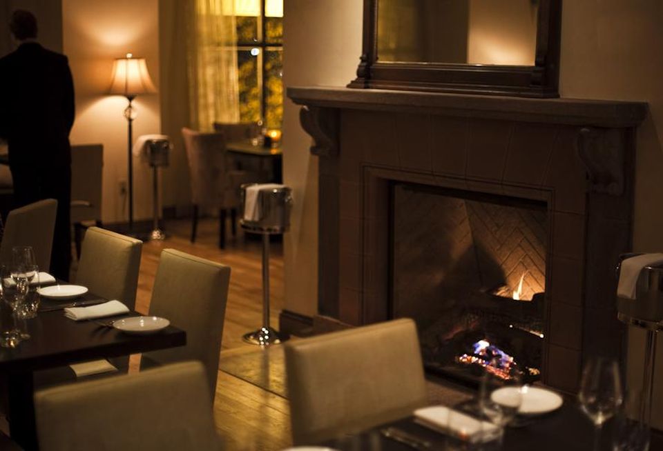 Boston's Bistro du Midi Fireplace