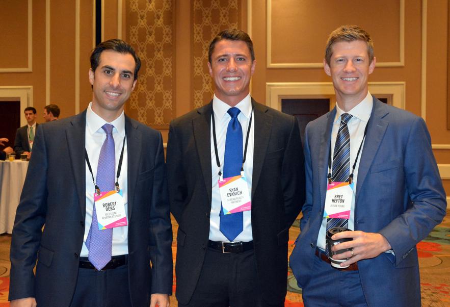Milestone Apartments director Robert Debs, Stream VP Ryan Evanich, Avison Young principal Bret Hefton