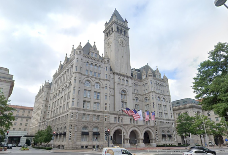 The hotel in D.C.'s Old Post Office building became a Waldorf Astoria in 2022 after the Trump Organization sold it. 