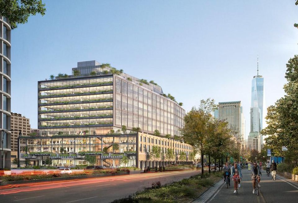A rendering of Oxford Properties' redevelopment of St. John's Terminal in Manhattan's Hudson Square neighborhood.