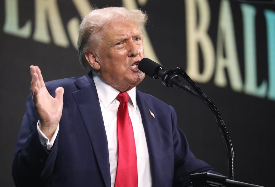 Former President Donald Trump, speaking at an event in July. 